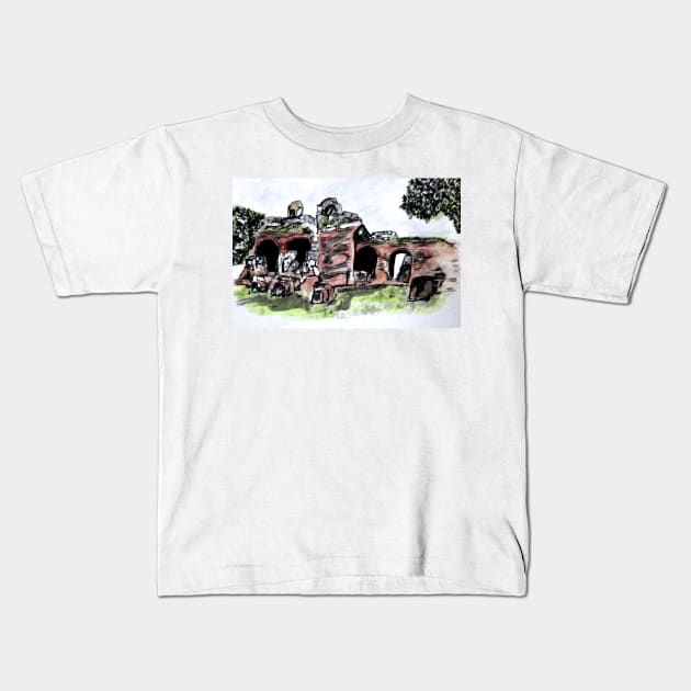 Flavian Amphitheater Pozzuoli Italy Kids T-Shirt by cjkell